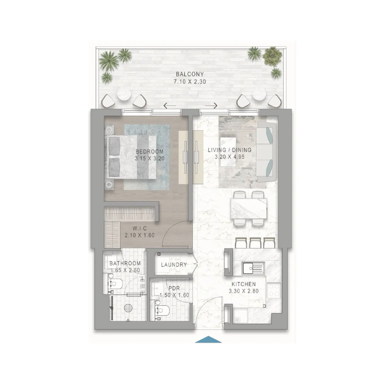 1 bedroom Apartment - Floor 1