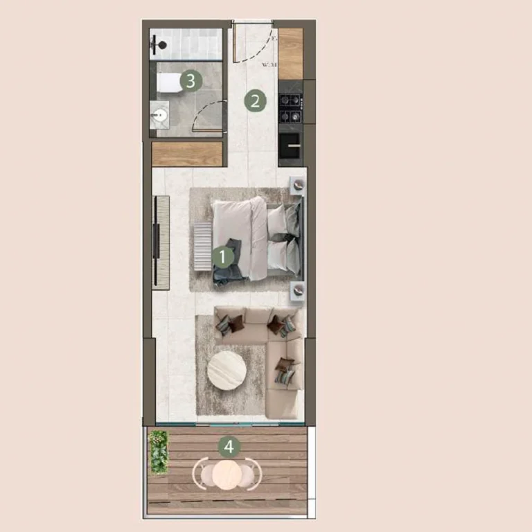 Studio Apartment - Floor 1