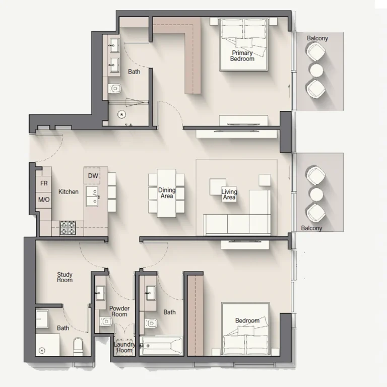 4 bedroom + maid - Floor 1