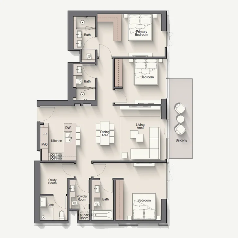 4 bedroom + maid - Floor 1