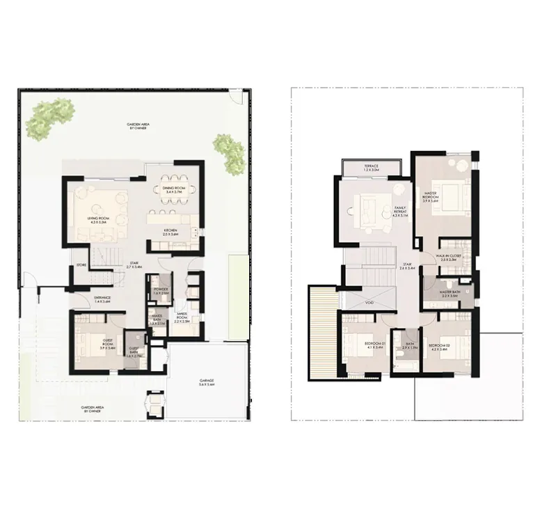 4 bedroom Villa - Floor 1